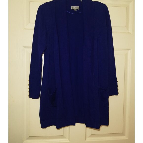 Jm Collection Women's Button-Sleeve Flyaway Cardigan, Size Small - Picture 5 of 7